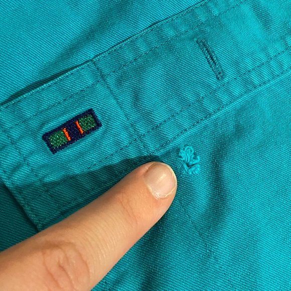 Vintage Teal Oversized Button Down - Picture 9 of 10